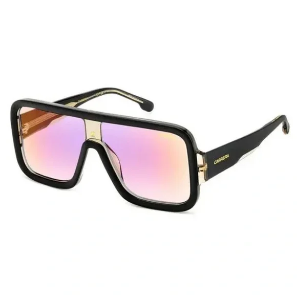 Carrera FLAGLAB 14 07C5 TE Shield Sunglasses - Black/Multilayer Violet Amazon.com: Carrera Unisex Sunglasses Style FlagLab 14  main image 3